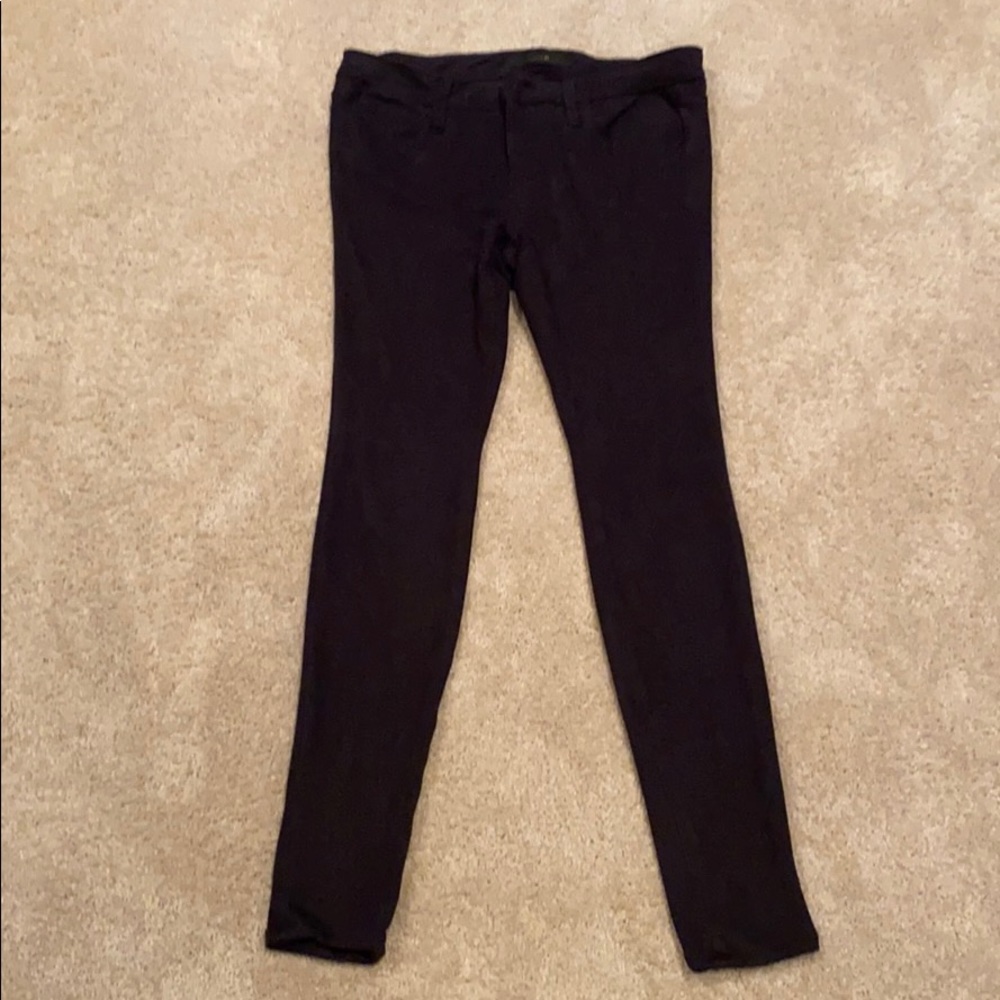 Joe’s black suede like skinny jeans